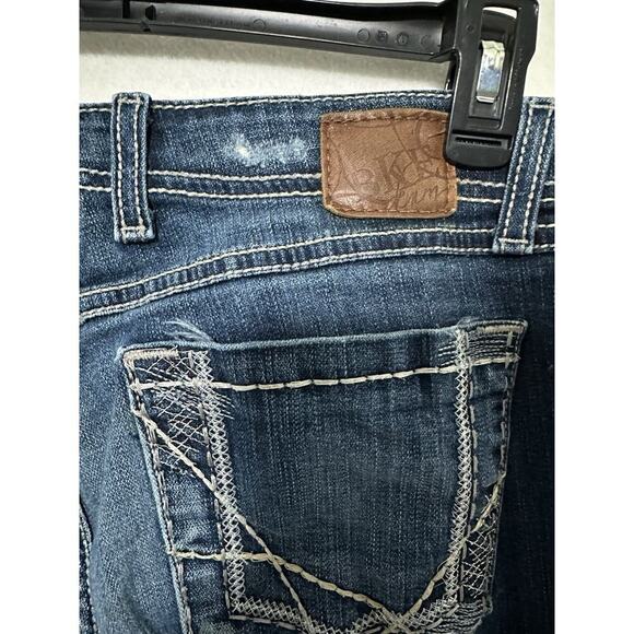 BKE Womens Harper Medium Wash Pockets Stretch Denim Bootcut Jeans Size 32x35.5 - Picture 9 of 11